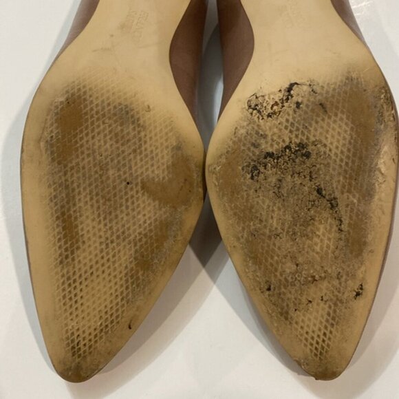 Franco Sarto Rema Brown Pointed Leather Pumps Size 7.5M - Picture 10 of 12